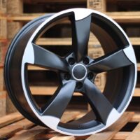 R18x8.5  5X112  ET  45  66.5  BK217  (BY939)  Black Polished Half Matt (MBHM)  For AUD  (P+P1+K7)
