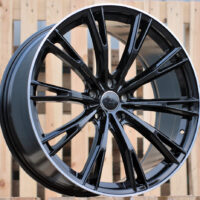 R20x9  5X112  ET  34  66.5  H5060  (F016)  Black+Polished Lip (BLPL)  For AUD  (K4+P2)  (HYBRID FORGED)