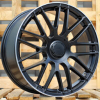 R20x8  5X112  ET  36  66.6  B1268  Black Half Matt+Polished Lip (BLHMPL)  For MER