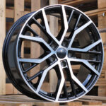 R16x7  5X100  ET  40  57.1  BK713  Black Polished (MB)  For VW  (D1)