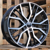 R19x8  5X112  ET  45  57.1  BK713  Black Polished (MB)  For VW  (K4+Z4)