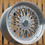 R13x6  8X100/108  ET  30  67.1  BY479  (LU247)  Silver+Polished Lip (SP)  For RACIN  (P1)  (BBS Style)
