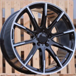 R22x10.5  5X112  ET  38  66.6  FE236  (XFE628)  Black Polished (MB)  For MER  (P2+P1)  (HYBRID FORGED New BRABUS (Front+Rear))