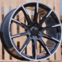 R19x9.5  5X112  ET  43  66.6  FE236  (IN01016F)  Black Polished (MB)  For MER  (M)  (HYBRID FORGED BRABUS Style)
