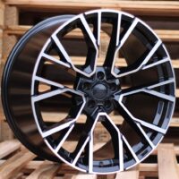 R22x9.5  5X112  ET  37  66.6  B5769  Black Polished (MB)  For BMW  (P+M)  (Rear+Front)