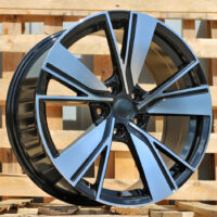 R18x8  5X112  ET  45  57.1  B1988  (3S1299)  Black Polished (MB)  For VW  (K4)  (HYBRID FORGED (AKC 95 Eur))