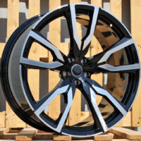 R22x10.5  5X112  ET  43  66.6  FE221  Black Polished (MB)  For BMW  (Z5)  (New X7 (Rear+Front))