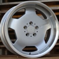 R17x8  5X112  ET  33  66.6  BK632  Silver+Polished Lip (SP)  For MER  (D4)  (MONOBLOCK Style)
