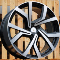 R18x7.5  5X100  ET  45  57.1  B1154  (FBX157)  Black Polished (MB)  For VW  (K7)  (HYBRID FORGED)