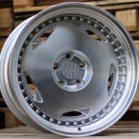 R16x9  4X100  ET  20  73.1  HX029  Polished Silver+Polished Lip (MSPL)  For HAXER  (K7)  (Rear+Front)