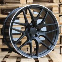R22x10  5X130  ET  36  84.1  FE115  (HE762)  Black Half Matt+Polished Lip (BLHMPL)  For MER  (P1)  (Rear+Front)
