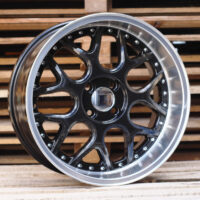 R17x8.5  4X100  ET  20  60.1  FR762  Black+Polished Lip (BLPL)  For SMART  (R)  ((AKC 70 Eur)BRABUS Style)