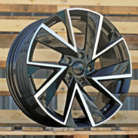 R18x8  5X112  ET  41  57.1  FE181  (YF5698)  Black Polished (MB)  For SKODA  (A)  (HYBRID FORGED)