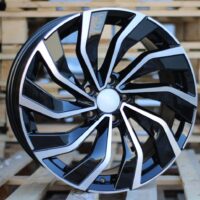 R17x7.5  5X112  ET  45  57.1  B5780  Black Polished (MB)  For VW  (Z7)