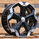 R16x6.5  5X114.3  ET  45  66.1  Y1274  Black Partial Polished (BP)  For DACIA  (K4+D5)  ((AKC 70 Eur))