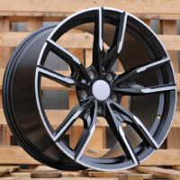 R19x8.5  5X112  ET  25  66.6  I5478  Black Polished Half Matt (MBHM)  For BMW  (Z3)  (Rear+Front)