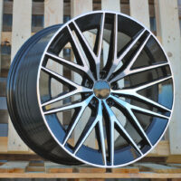 R22x11.5  5X112  ET  53  66.6  FBX387  Black Polished (MB)  For MER  (K3)  (HYBRID FORGED Rear+Front)