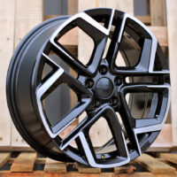 R20x8.5  5X112  ET  38  57.1  Y1243  (H3486F)  Black Polished Half Matt (MBHM)  For VW  (A)  (HYBRID FORGED New Tiguan)
