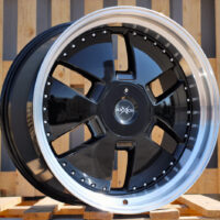R20x9  5X112  ET  30  66.6  AT674  (LU1831)  Black+Polished Lip (BLPL)  For MER  (K3)  (MONOBLOCK Style Rear+Front)