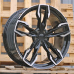 R21x9.5  5X112  ET  43  66.6  YF5718  Black Polished (MB)  For BMW  (P1)  ((X3) HYBRID FORGED Rear+Front)