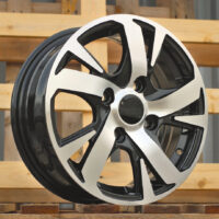 R14x5.5  4X114.3  ET  45  60.1  I5391  Black Polished (MB)  For RACIN  (A)