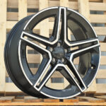 R22x11.5  5X112  ET  47  66.5  FBX142  (H3067F)  Black Polished (MB)  For MER  (Z3+M)  (HYBRID FORGED Rear+Front)