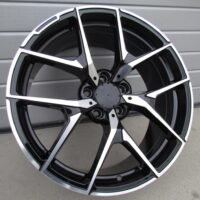 R19x9.5  5X112  ET  43  66.6  XE137  (BY1225)  Black Polished (MB)  For MER  (P)  (Rear+Front)