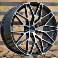 R21x9.5  5X130  ET  46  71.6  FB1705  Black Polished (MB)  For PORCH  (K7)  (FORGED (Rear+Front))