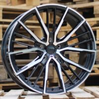 R20x9.5  5X112  ET  37  66.6  I5498  Black Polished (MB)  For BMW  (K7)  (Rear+Front)
