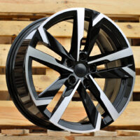 R18x7.5  5X100  ET  39  57.1  FBX254  Black Polished (MB)  For SKODA  (P1+A)  (HYBRID FORGED)
