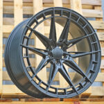 R22x9  5X112  ET  30  66.5  HX046F  Black Half Matt (BLHM)  For HAXER  (A)  (HYBRID FORGED Rear+Front)