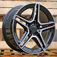 R19x8.5  5X112  ET  40  66.6  FBX142  Black Polished (MB)  For MER  (Z6+M)  (HYBRID FORGED Rear+Front)