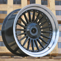 R18x8.5  5X120  ET  20  74.1  B1803  Black+Polished Lip (BLPL)  For BMW  (Z6+Z1)  (ALPINA Style Rear+Front)