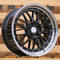 R18x8  5X120  ET  35  72.6  A1025  Black+Polished Lip (BLPL)  For RACIN  (P)  (BBS Style Rear+Front)