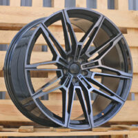 R21x9.5  5X112  ET  37  66.6  I0294  Black+Tinted Face (BLTF)  For BMW  (K7)  (Rear+Front)