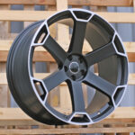 R22x10  5X112  ET  20  66.5  YF6149  Satin Black (SB)  For AUD  (K7)  (HYBRID FORGED)