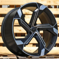 R23x10  5X112  ET  15  66.5  Y1201  Black Polished Half Matt (MBHM)  For AUD  (P)