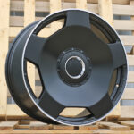 R22x10  5X112  ET  42  66.6  BYF3111  Black Half Matt+Polished Lip (BLHMPL)  For MER  (Z1)  (HYBRID FORGED)
