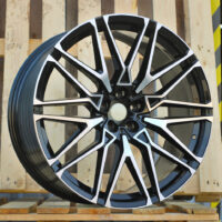 R22x10.5  5X112  ET  42  66.56  B5771  (FBX268)  Black Polished (MB)  For BMW  (M)  (HYBRID FORGED Rear+Front)