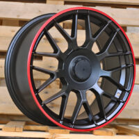 R18x8.5  5X112  ET  35  66.6  B1268  (REW020)  Black Matt (BM)  For MER  (K7)  (Red Coating)