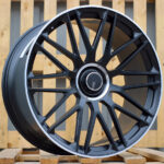 R23x10  5X112  ET  40  66.6  XFRGW5570  (TX160)  Black Matt+Polished Lip (BMPL)  For MER  (K7)  (FORGED (Rear+Front))