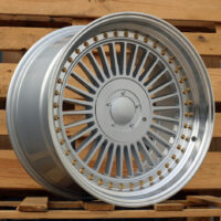 R19x9  10X112/120  ET  20  74.1  L2413  Silver+Polished Lip (SP)  For BMW  (K3)  (ALPINA style Rear+Front)