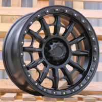 R20x9  6X139.7  ET  0  110.1  JT200  Black Matt (BM)  For 4X4  (K3)  (MB+Silver Rivets)
