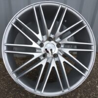 R20x9.5  5X120  ET  38  72.6  LU579  (M+6R)  Machined Silver (MS)  For RACIN  ((AKC 70 Eur)  Vossen Style (Right))