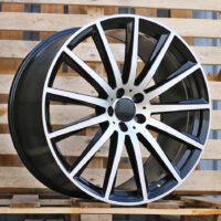 R22x9.5  5X112  ET  45  66.6  H3524F  Black Polished (MB)  For MER  (Z3)  (HYBRID FORGED Rear+Front)