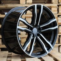 R20x11  5X120  ET  37  74.1  BY588  (DLJ588)  Black Polished (MB)  For BMW  (P+Z1)  (Rear+Front)