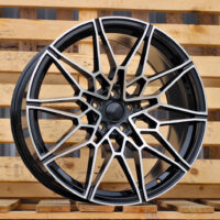 R20x9.5  5X112  ET  38  66.6  I0293  Black Polished (MB)  For BMW  (K7+A)  (Rear+Front)