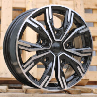 R16x6.5  5X108  ET  45  65.1  6408  Black Polished (MB)  For RACIN  (K8)  (HYBRID FORGED (max 1250kg))