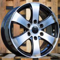 R16x7  6X130  ET  55  84.1  BK747  Black Polished (MB)  For MER  (K2)  ((max 1400kg))