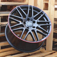R20x9.5  5X130  ET  50  84.1  8102  Black Half Matt+Red Lip (BLHMRL)  For MER  (K3)  (STYLE BRABUS (AKC 135 Eur))